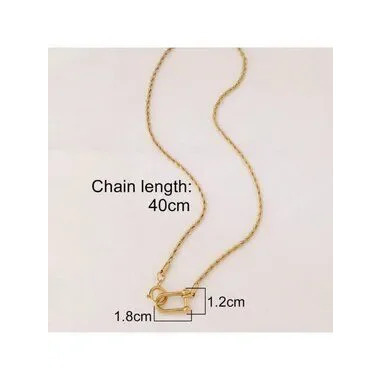 Gold Plated Stainless Steel Rope Chain Necklace With Toggle Clasp